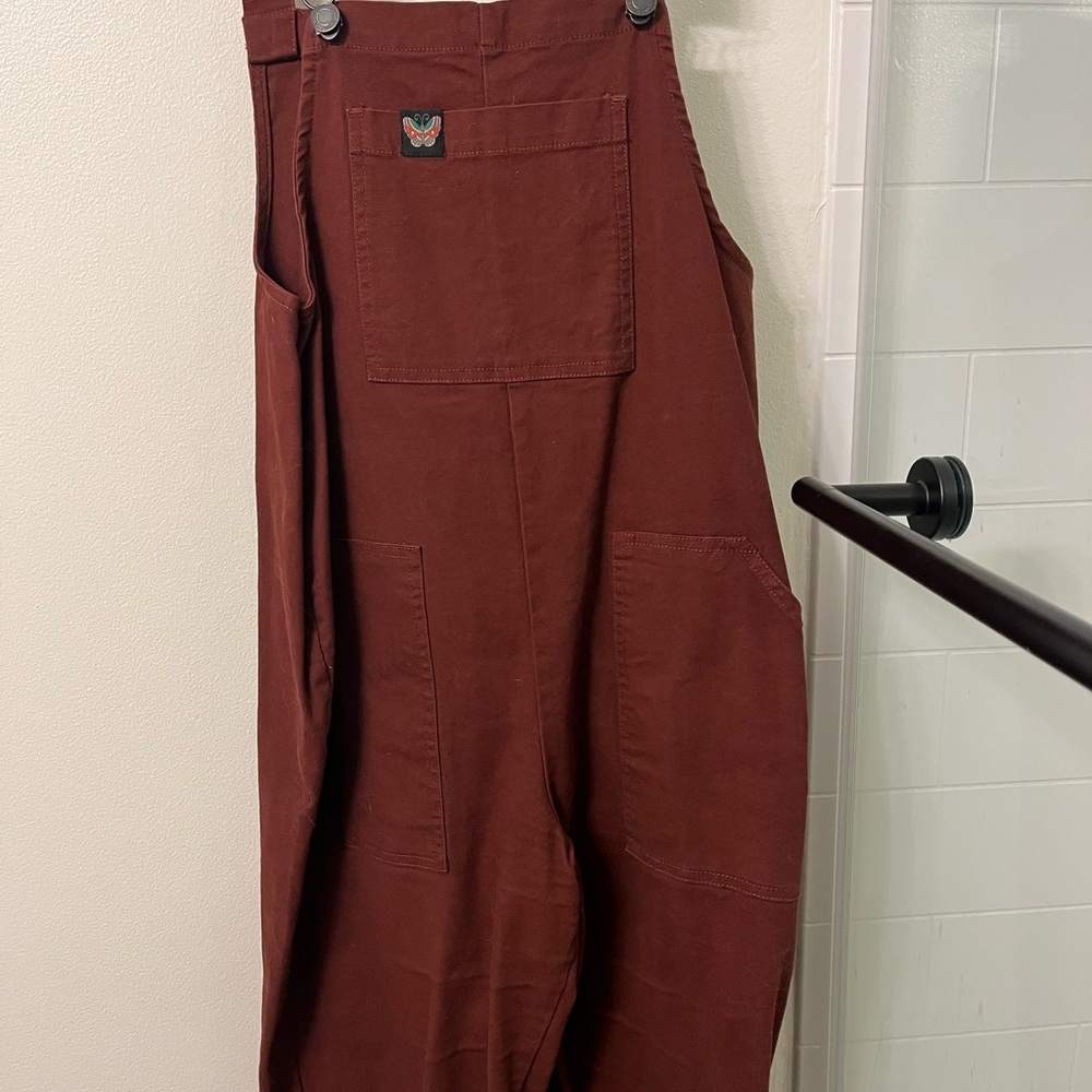 Women's Rust Brown Utility Overalls